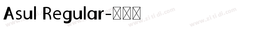 Asul Regular字体转换